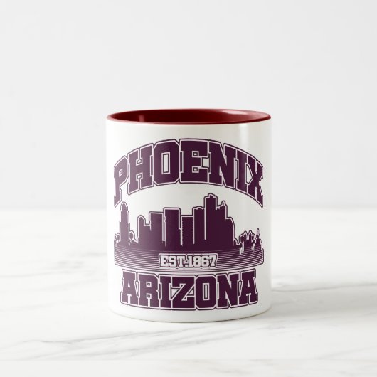 Phoenix, Arizona Tweekleurige Koffiemok (Center)