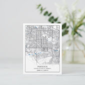 Phoenix Arizona USA Travel City Map Briefkaart (Staand voorkant)