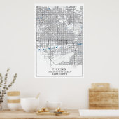 Phoenix Arizona USA Travel City Map Poster (Keuken)