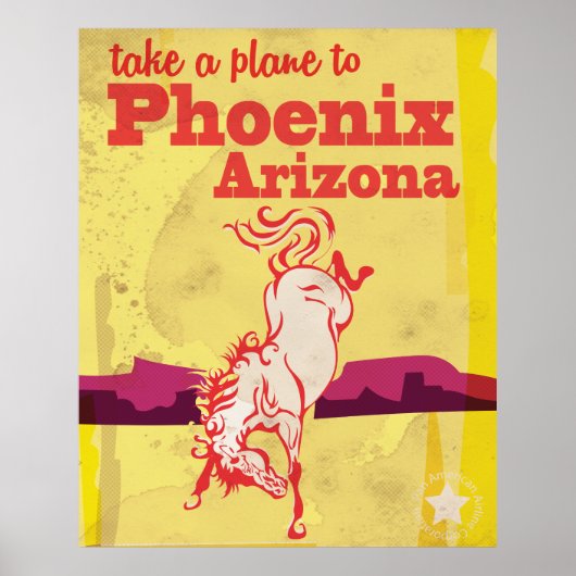 Phoenix, Arizona USA Vintage Travel Poster (Voorkant)