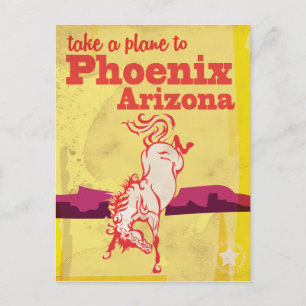 Phoenix, Arizona USA Vintage Travel Poster Briefkaart
