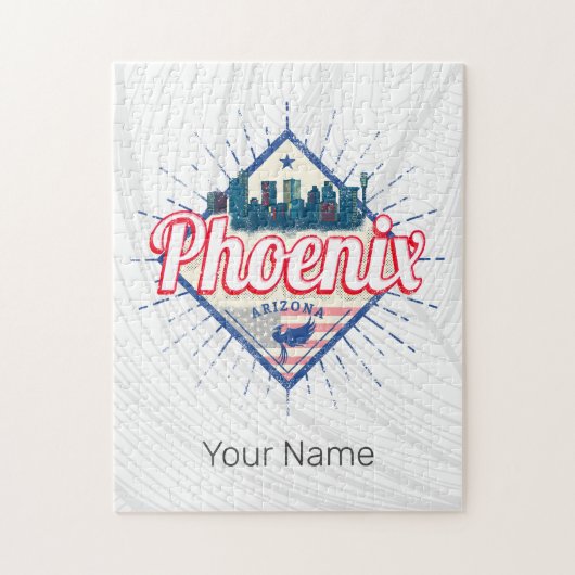 Phoenix Arizona Verenigde Staten Skyline  Verenigd Legpuzzel (Verticaal)
