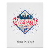 Phoenix Arizona Verenigde Staten Skyline Verenigd Perfect Poster (Voorkant)