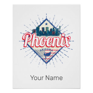Phoenix Arizona Verenigde Staten Skyline  Verenigd Perfect Poster