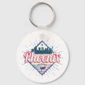 Phoenix Arizona Verenigde Staten Skyline  Verenigd Sleutelhanger (Voorkant)