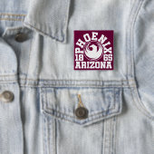 Phoenix, Arizona Vierkante Button 5,1 Cm (In situ)