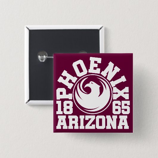 Phoenix, Arizona Vierkante Button 5,1 Cm (Voorkant /achterkant)