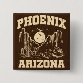 Phoenix, Arizona Vierkante Button 5,1 Cm (Voorkant)