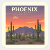  Phoenix Arizona Vierkante Sticker (Voorkant)