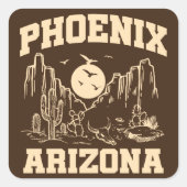 Phoenix, Arizona Vierkante Sticker (Voorkant)