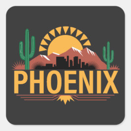 Phoenix Arizona Vierkante Sticker