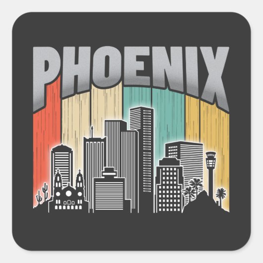 Phoenix Arizona Vierkante Sticker (Voorkant)