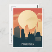 Phoenix Arizona Vintage Reizen stad cactus USA Briefkaart (Voorkant / Achterkant)