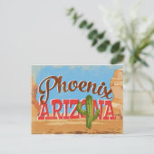 Phoenix Arizona Vintage Travel Briefkaart (Staand voorkant)