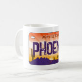 Phoenix Arizona vlag kenteken bord mok (Voorkant links)