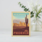 Phoenix, Arizona | We hebben ons verplaatst Uitnodiging Briefkaart (Staand voorkant)