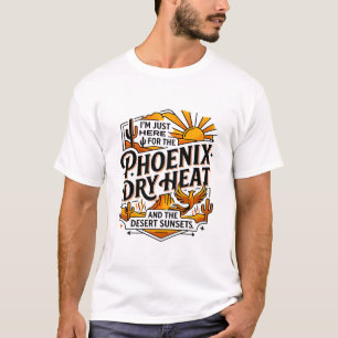 Phoenix Arizona Woestijn Hitte Typografie Motief T-shirt