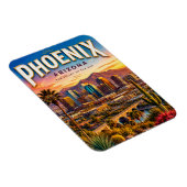 Phoenix Arizona Woestijn Skyline Schilderachtig Magneet (Rechterzijde)