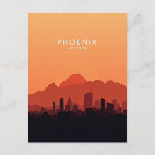Phoenix Arizona: Woestijnzonsondergang Briefkaart