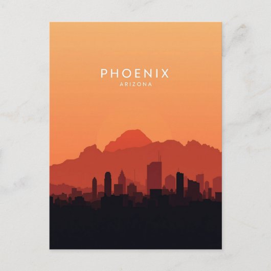 Phoenix Arizona: Woestijnzonsondergang Briefkaart (Voorkant)