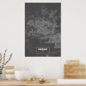 Phoenix, Arizona (zwart wit) Poster (Keuken)