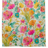 Phoenix Art | Roze en Oranje vibes Douchegordijn (Voorkant)