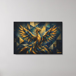 Phoenix Ascendant | Cubistische Wedergeboorte Limi Canvas Afdruk