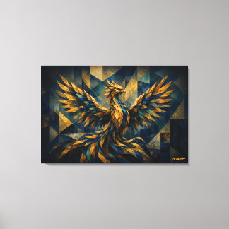 Phoenix Ascendant | Cubistische Wedergeboorte Limi Canvas Afdruk