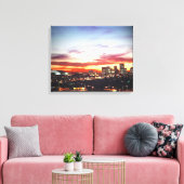 Phoenix, AZ bij zonsondergang Canvas Afdruk (Insitu (Woonkamer))