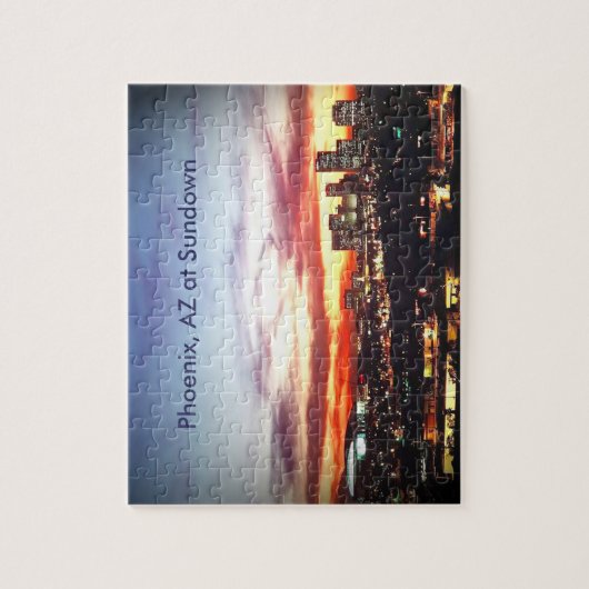 Phoenix, AZ bij zonsondergang Legpuzzel (Verticaal)