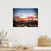 Phoenix, AZ bij zonsondergang Poster (Keuken)