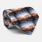 Phoenix, AZ bij zonsondergang Stropdas (Opgerold)