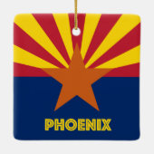 Phoenix AZ Flag Keramisch Ornament (Achterkant)