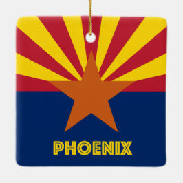 Phoenix AZ Flag Keramisch Ornament