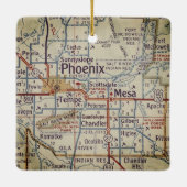 Phoenix AZ  Map Keramisch Ornament (Achterkant)