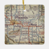 Phoenix AZ  Map Keramisch Ornament (Voorkant)