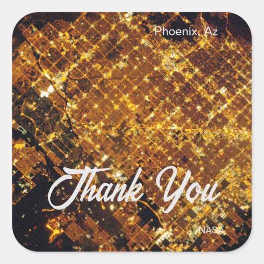 Phoenix, Az NASA Foto Vierkante Sticker (Voorkant)