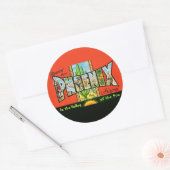 Phoenix AZ Retro Ronde Sticker (Envelop)