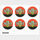 Phoenix AZ Retro Ronde Sticker (Vel)