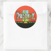Phoenix AZ Retro Ronde Sticker (Tas)