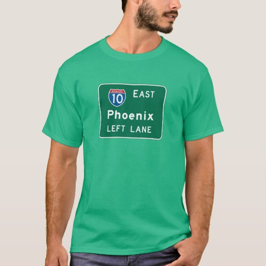 Phoenix, AZ Road Sign T-shirt (Voorkant)