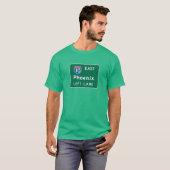 Phoenix, AZ Road Sign T-shirt (Voorkant volledig)