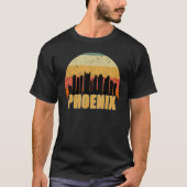 Phoenix AZ skyline silhouet zonsondergang Ik hou v T-shirt (Voorkant)