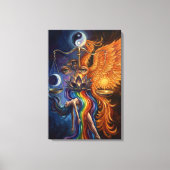 Phoenix Balance Spiritual Canvas Art Afdruk (Voorkant)