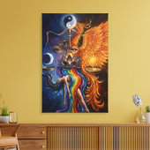 Phoenix Balance Spiritual Canvas Art Afdruk (Insitu (Woonkamer))