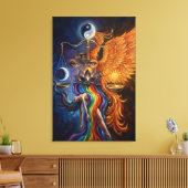 Phoenix Balance Spiritual Canvas Art Afdruk (Insitu (Woonkamer))
