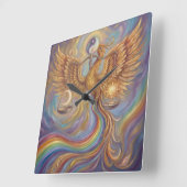 Phoenix Balance Spiritual Wall Tapestry Vierkante Klok (Hoek)