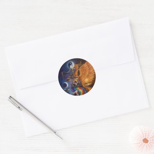 Phoenix Balance Yin Yang Sticker (Envelop)
