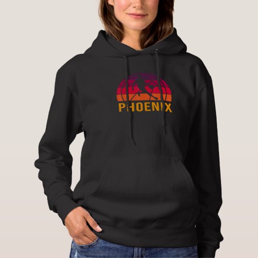 Phoenix Basketball Retro Sunset B-Ball Pla Hoodie (Voorkant)