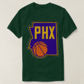 Phoenix Basketball State Outline T-shirt (Design voorkant)